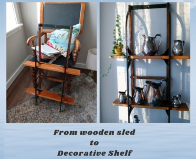 From wooden sled to decorative shelf